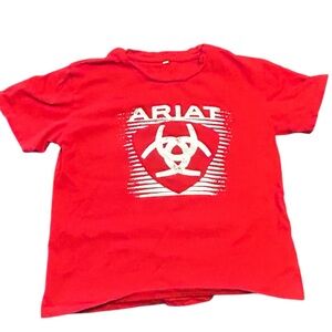 Ariat Red‎ T Shirt Graphic Logo Short Sleeve Casual Top